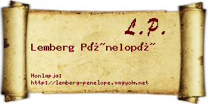 Lemberg Pénelopé névjegykártya